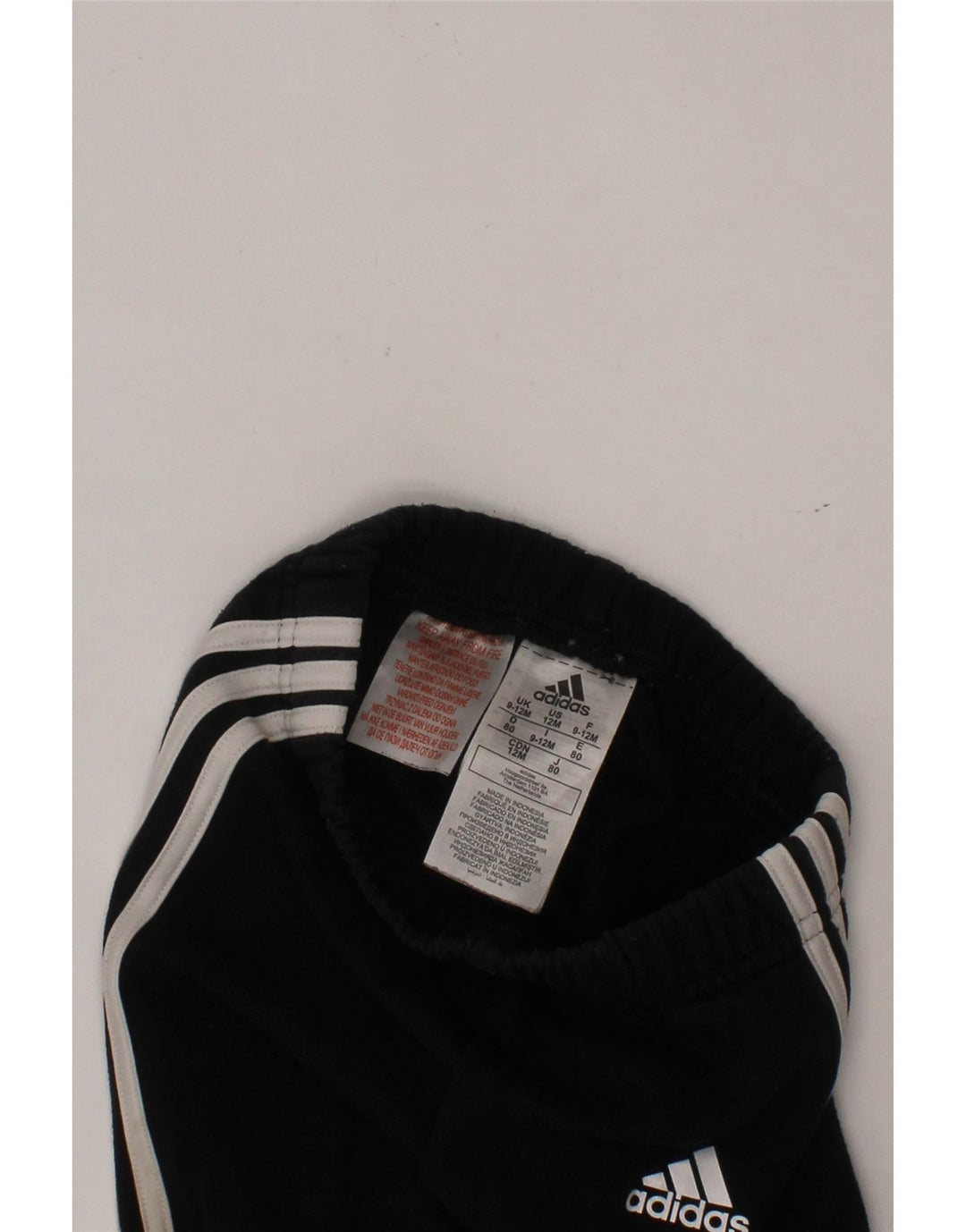 ADIDAS Baby Boys Joggers Tracksuit Trousers 9-12 Months  Black Cotton
