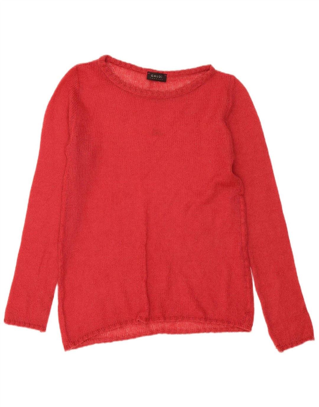 Maglione maglione con scollo a barca da donna Gaudi UK 14 rosso medio