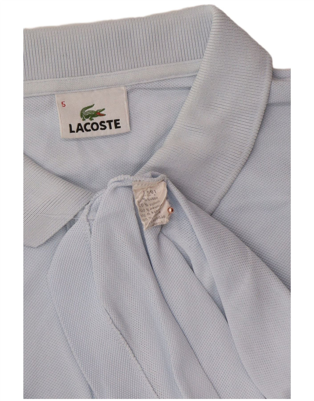 Polo da uomo LACOSTE taglia 5 grande in cotone blu