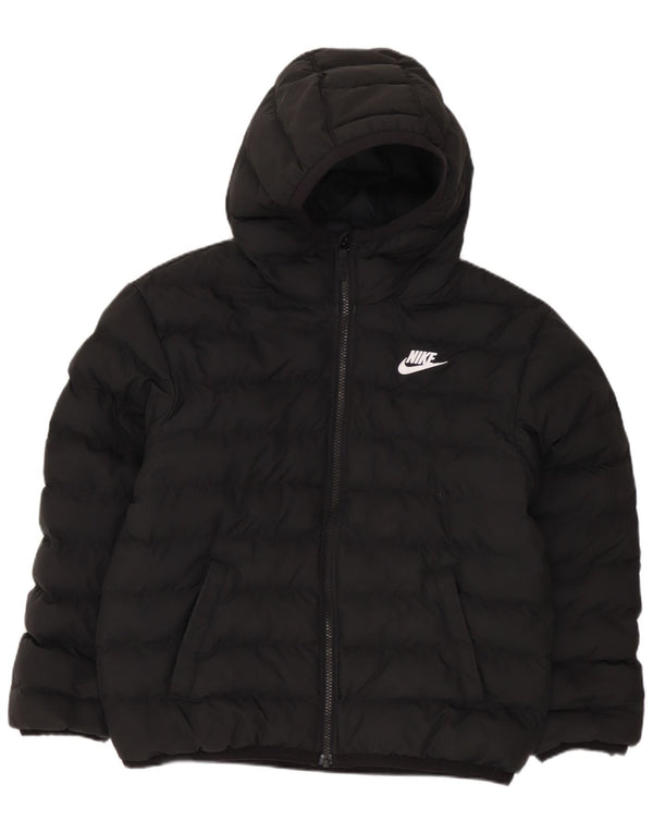 Giacca imbottita con cappuccio NIKE da bambino 10-11 anni media nera in poliestere