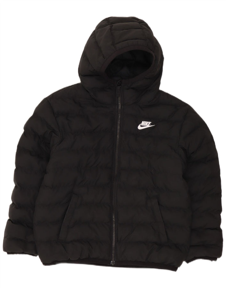 Giacca imbottita con cappuccio NIKE da bambino 10-11 anni media nera in poliestere