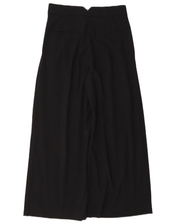 Pantaloni chino con pegging a vita alta da donna Zara XS W24 L26 poliestere nero