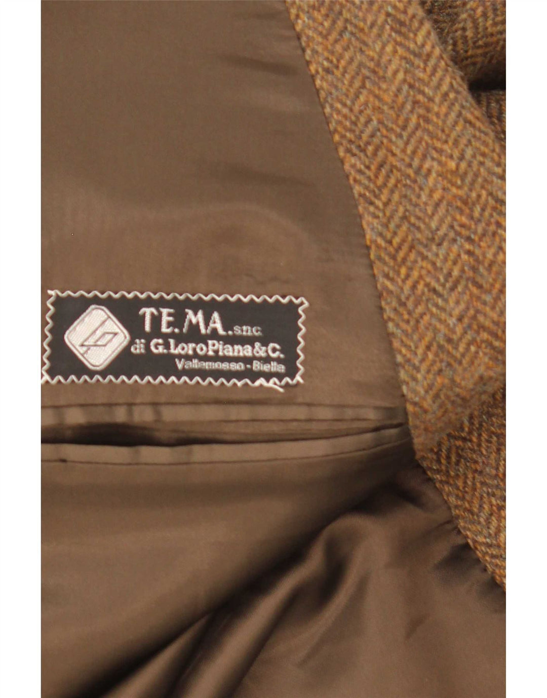 Giacca blazer da uomo Ing Loro Piona & Co. IT 54 2XL Marrone a spina di pesce
