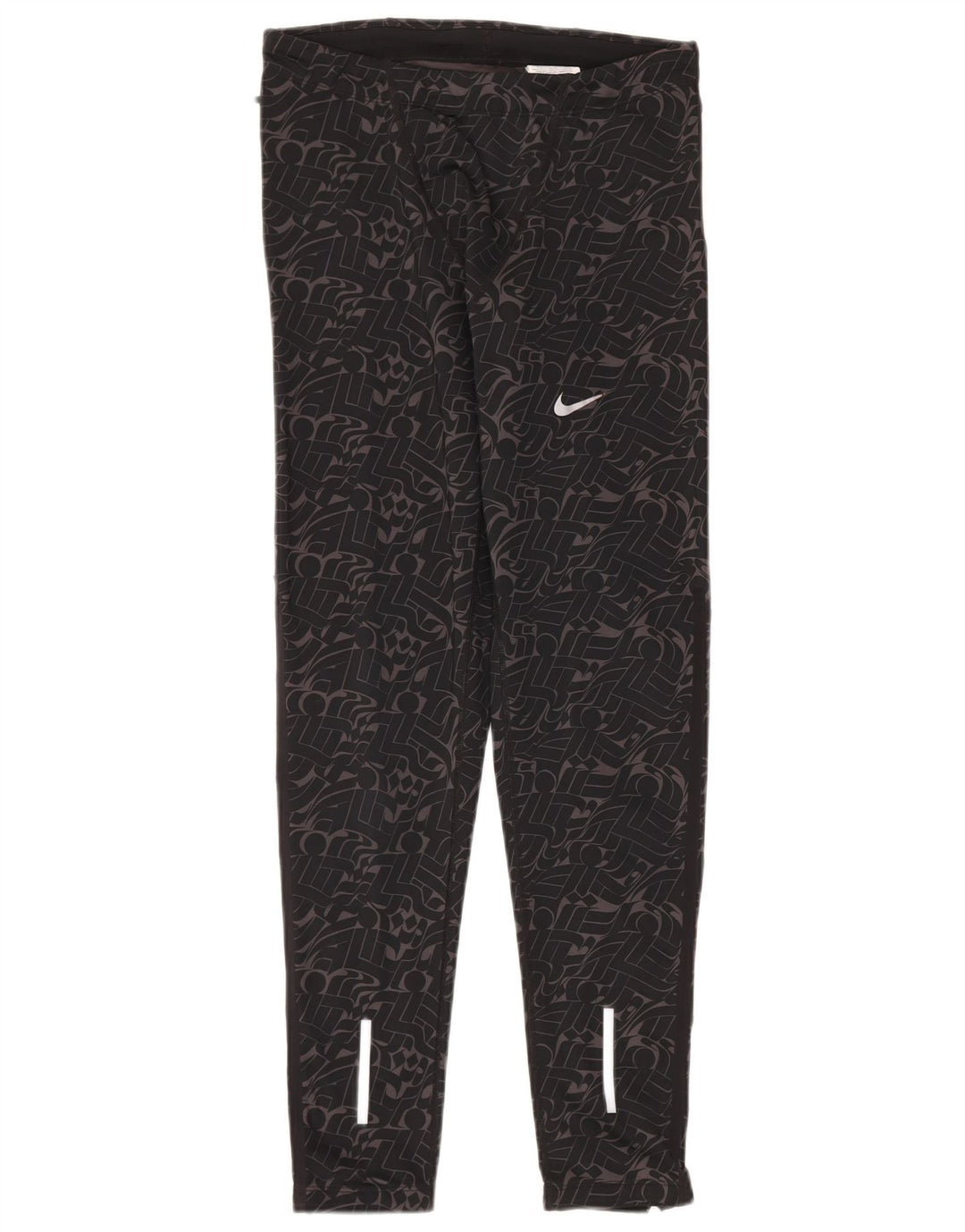 Leggings Nike Dri Fit da donna UK 14 poliestere geometrico nero medio