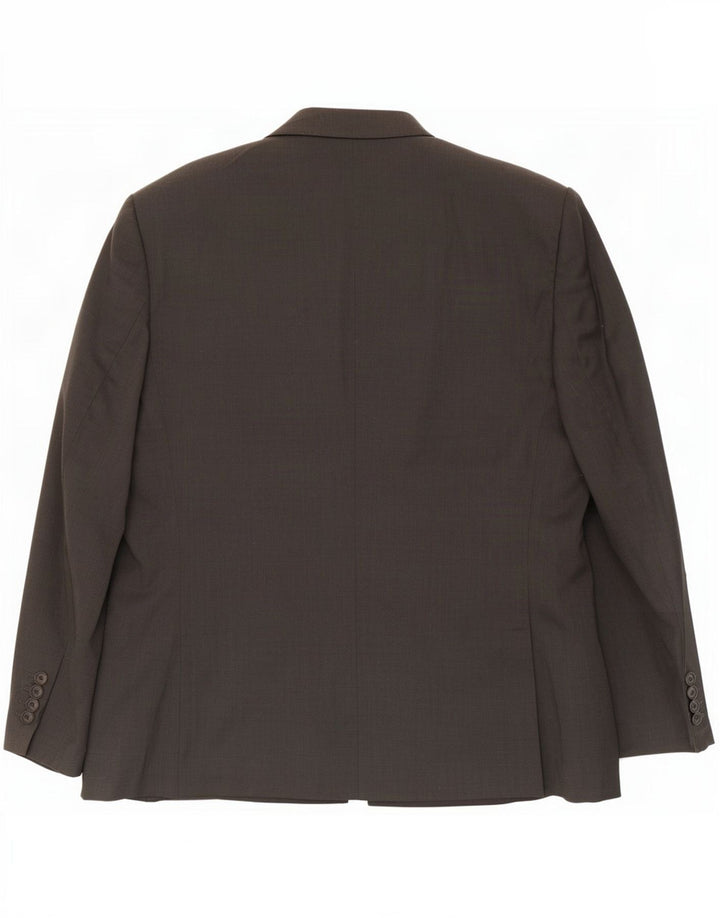 Giacca blazer da uomo Marks & Spencer vestibilità regolare a 2 bottoni UK 46 XL lana grigia