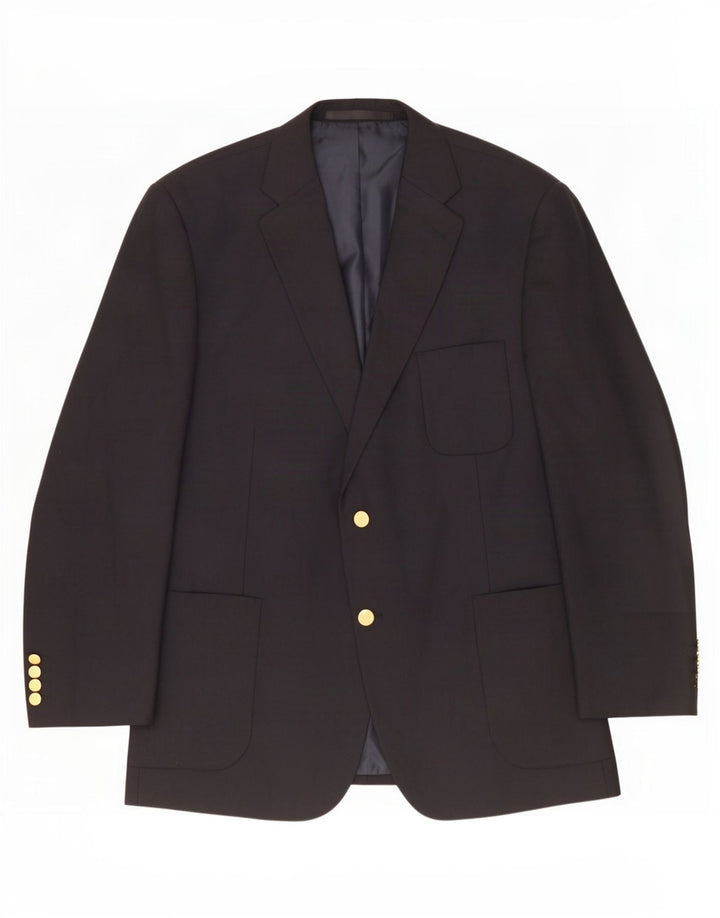 Giacca blazer a 2 bottoni da uomo Marks & Spencer taglia 44 XL viscosa nera