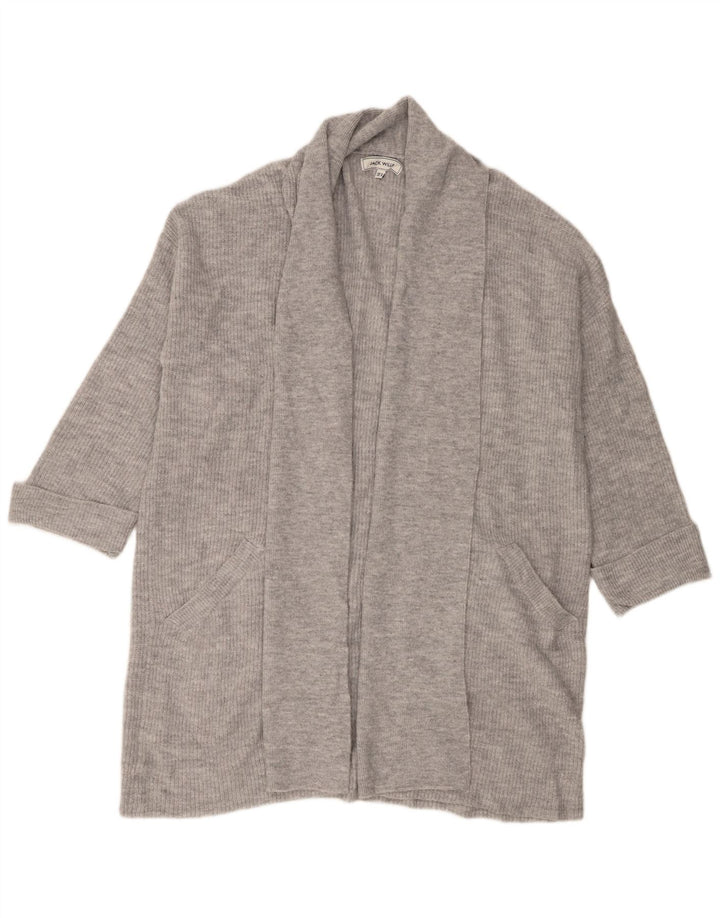 Maglione cardigan lungo oversize da donna Jack Wills UK 12 Grigio medio