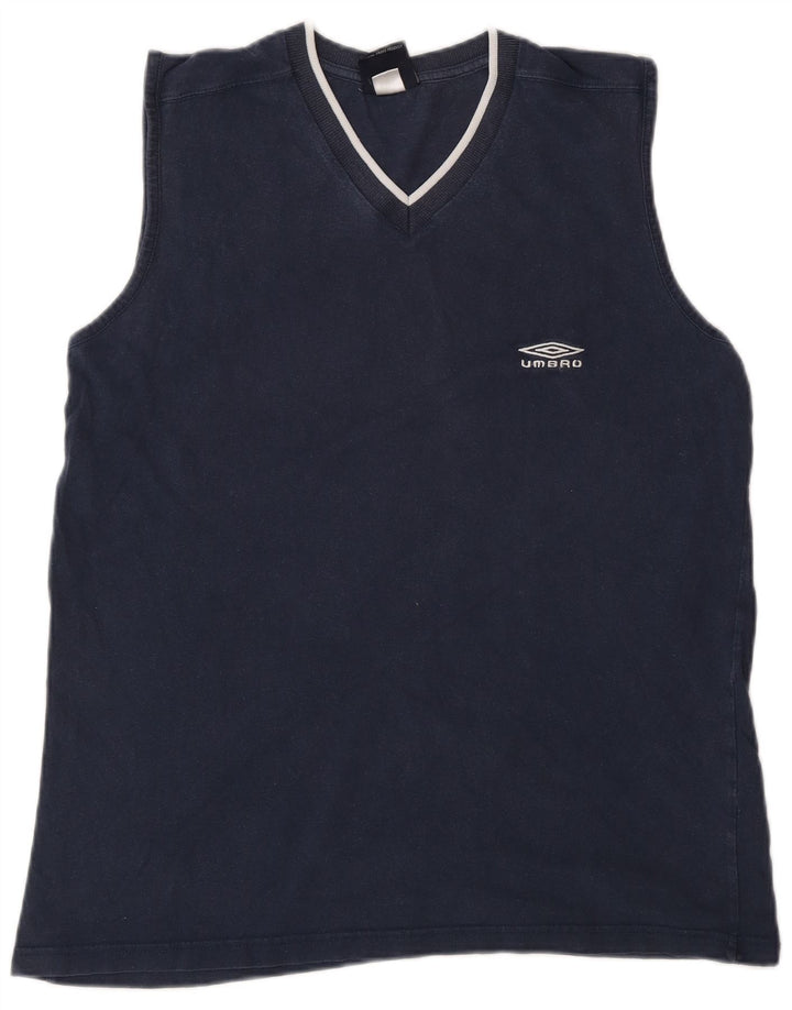 Canotta da uomo Umbro in cotone medio blu navy