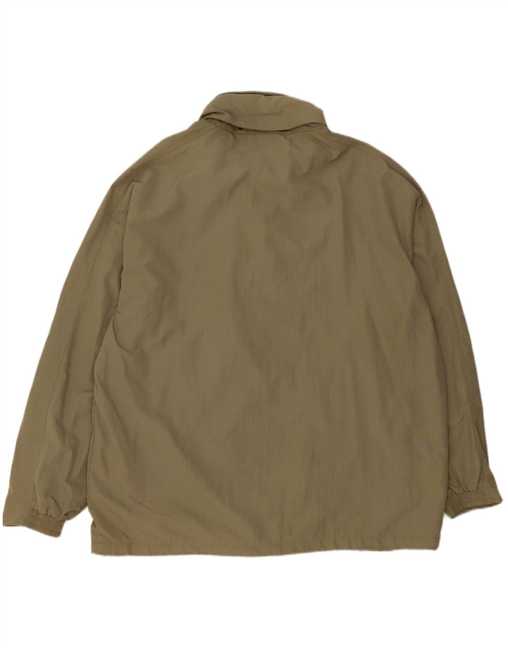 DIADORA Giacca antipioggia da uomo con cappuccio UK 42 XL Khaki Poliammide