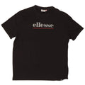 ELLESSE Mens Graphic T-Shirt Top Medium Black Cotton