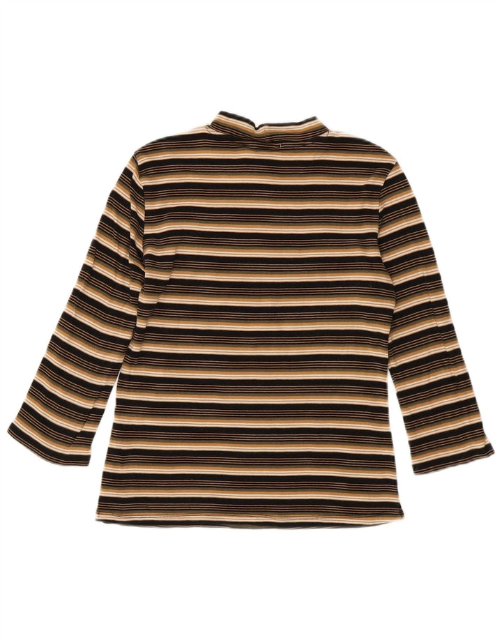 ZARA Womens Top Long Sleeve UK 12 Medium Multicoloured Striped