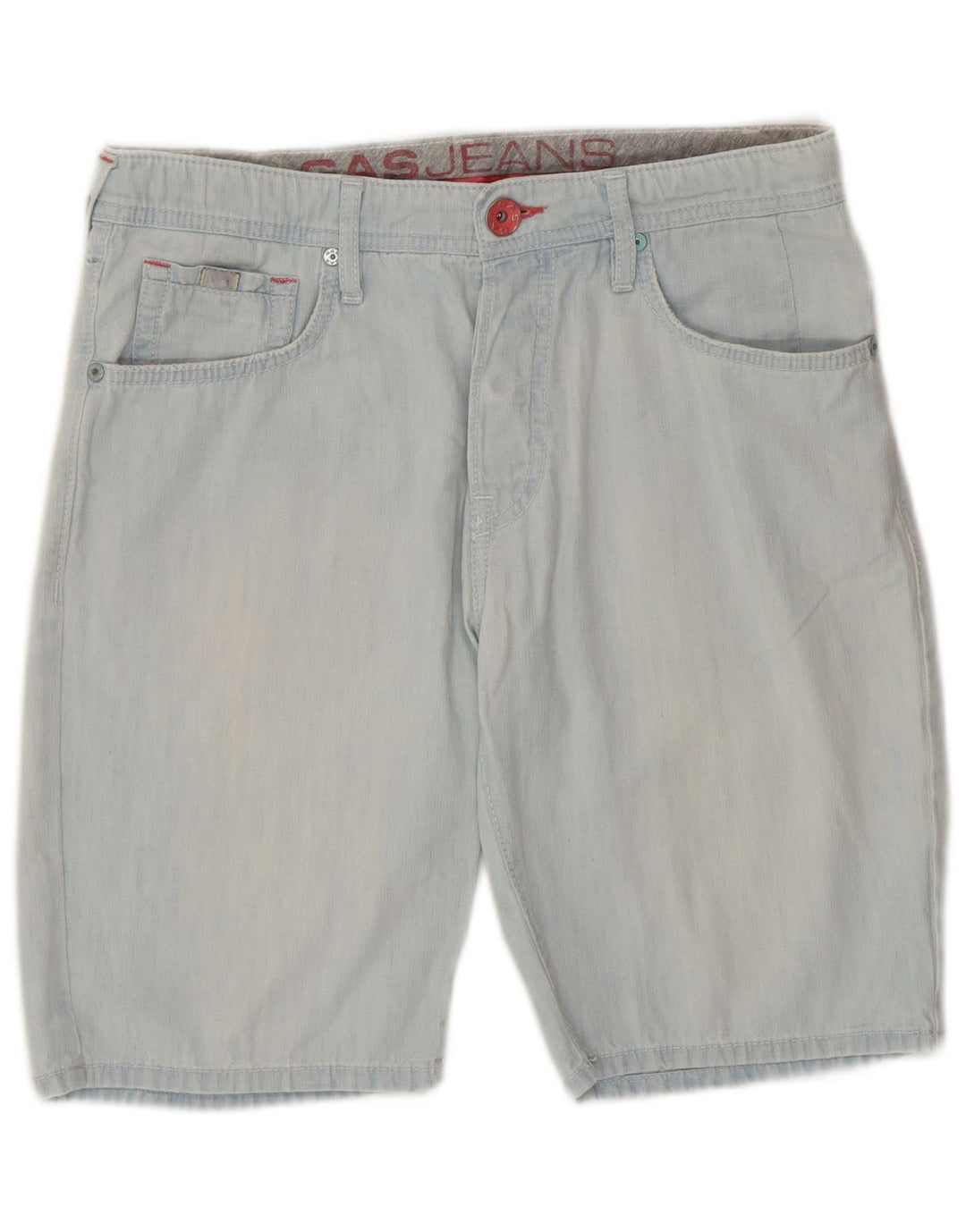 Pantaloncini di jeans da uomo Gas W29 cotone blu medio