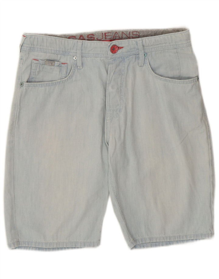 Pantaloncini di jeans da uomo Gas W29 cotone blu medio