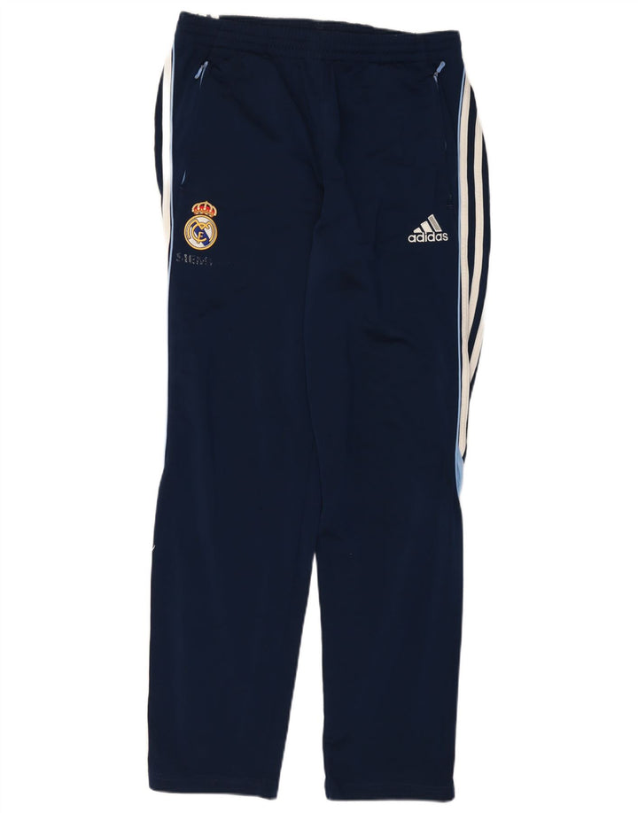 Pantaloni da tuta ADIDAS da uomo del Real Madrid UK 38/40 medio blu navy