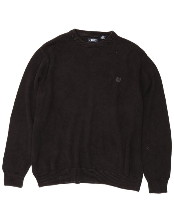 Maglione maglione girocollo alto da uomo CHAPS 3XL cotone nero