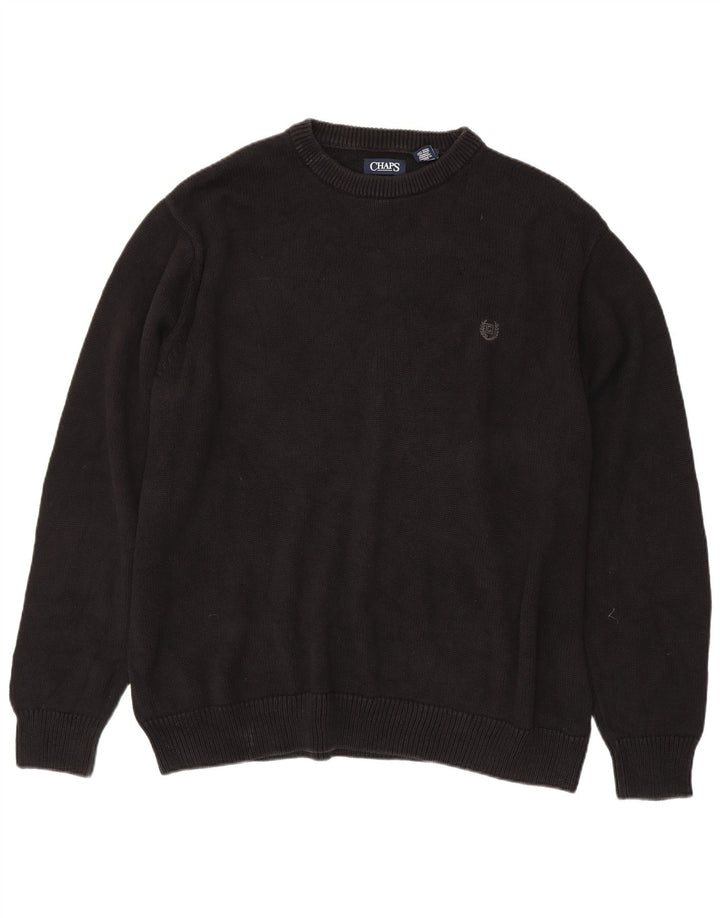 Maglione maglione girocollo alto da uomo CHAPS 3XL cotone nero