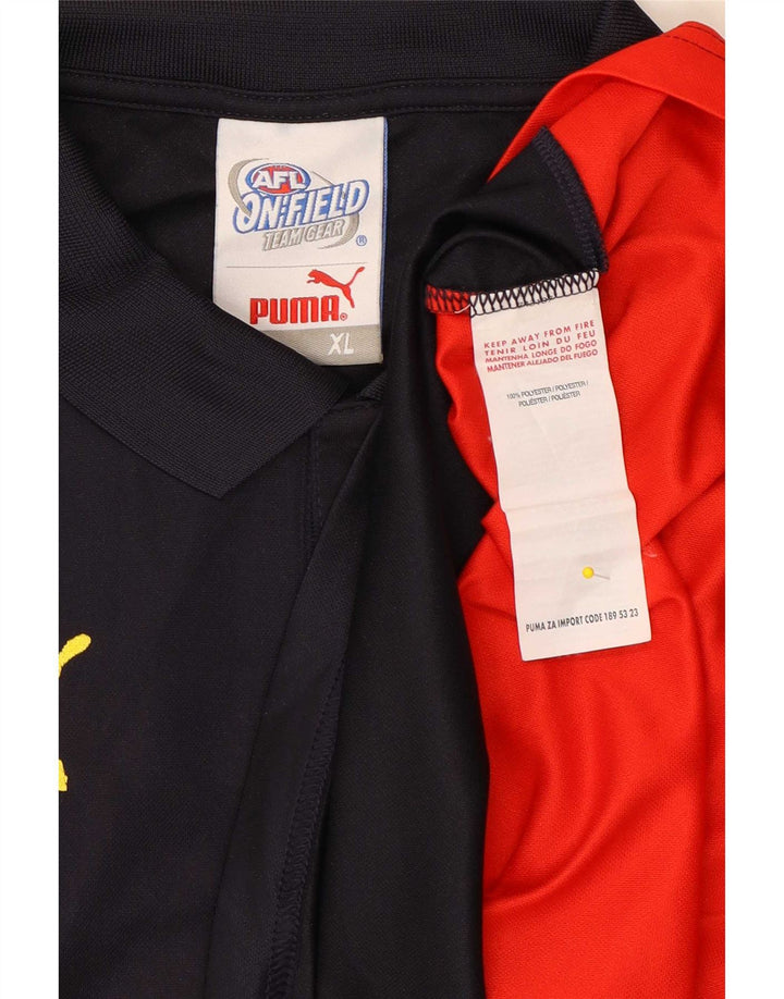 Polo Puma da uomo XL in poliestere color block blu navy