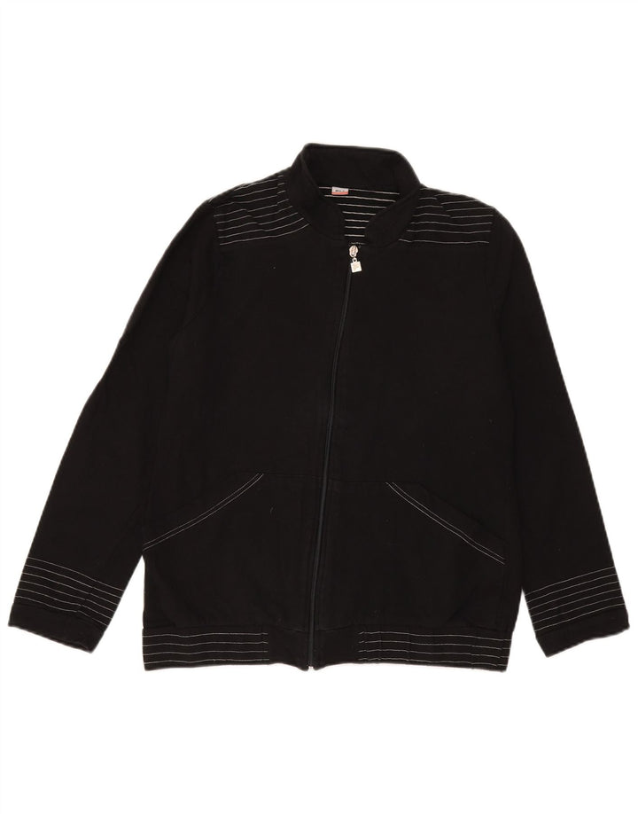 Giacca da ginnastica da donna Fila UK 12 cotone a righe nere medie