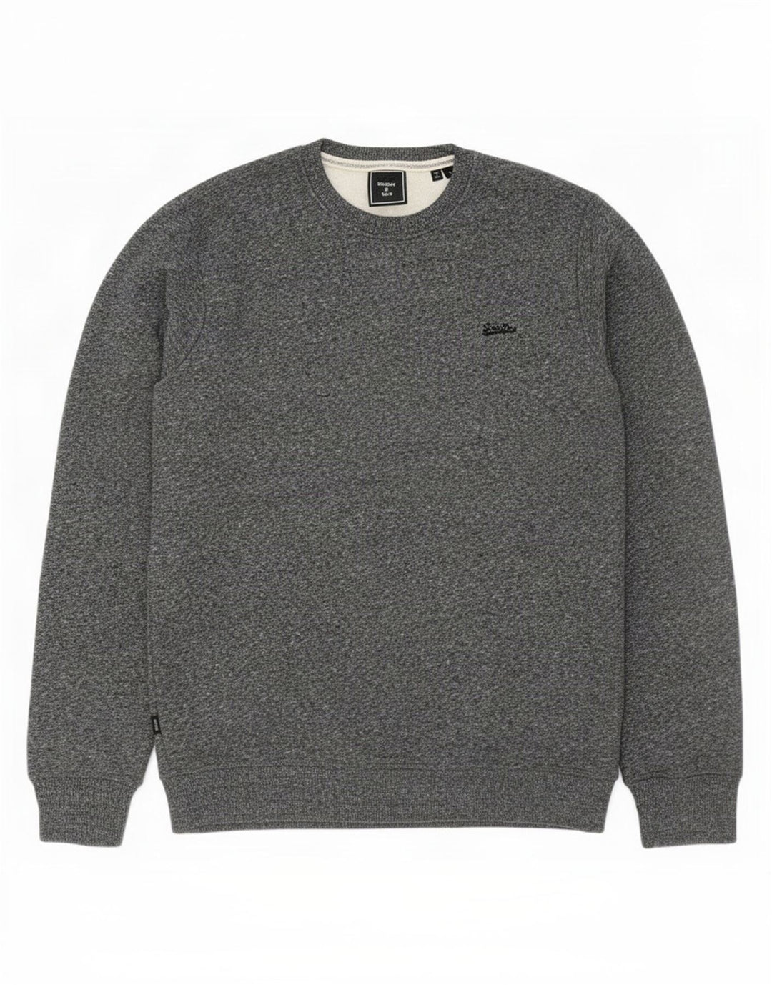 Felpa da uomo Superdry Maglione grande cotone chiazzato grigio