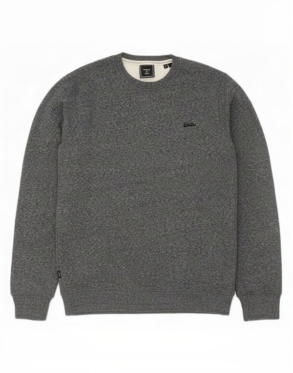 Felpa da uomo Superdry Maglione grande cotone chiazzato grigio
