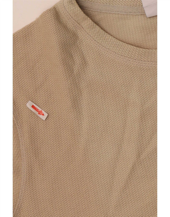 T-shirt Zara da uomo Top in cotone beige medio
