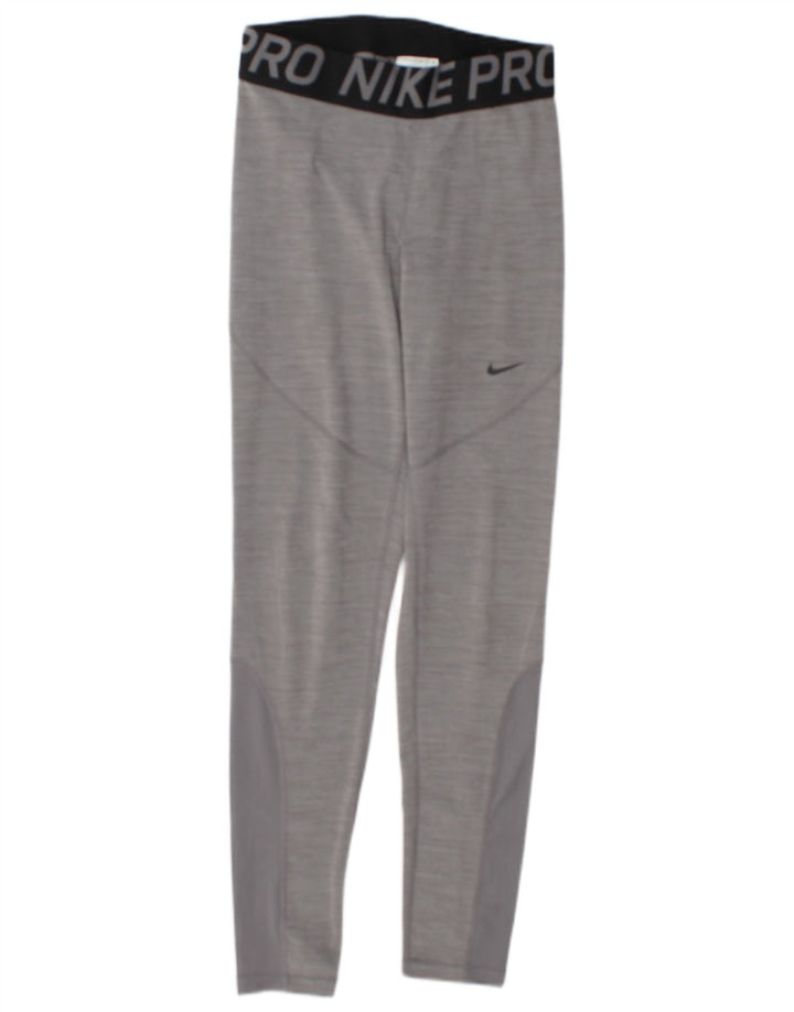 Leggings grafici Nike Dri Fit da donna UK 12 Colorblock grigio medio