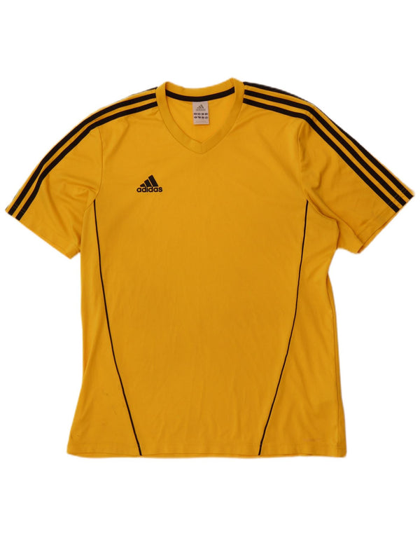Maglietta Adidas da uomo Top Large in poliestere giallo