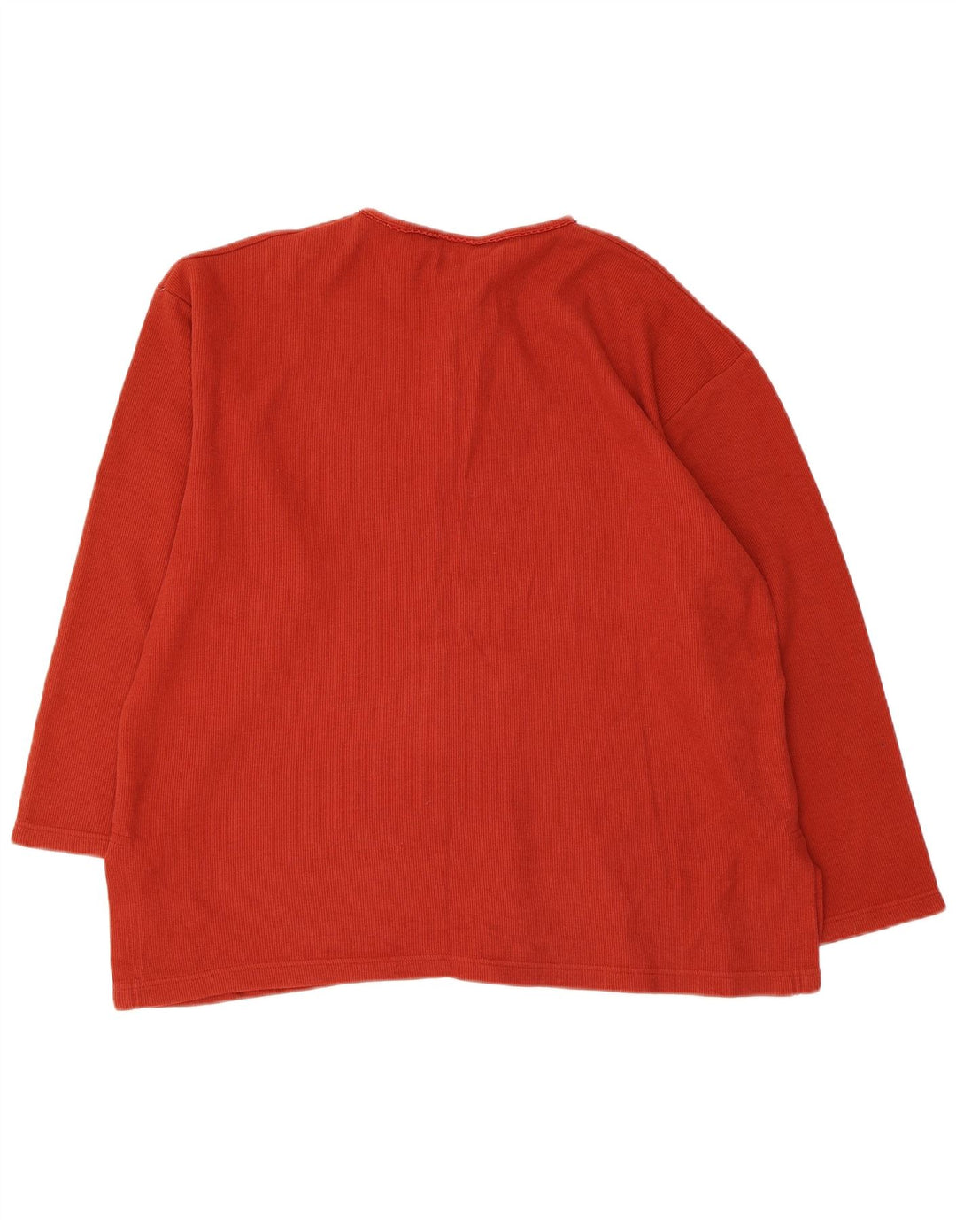 LAURA ASHLEY Top oversize da donna a maniche lunghe UK 18 XL Cotone rosso