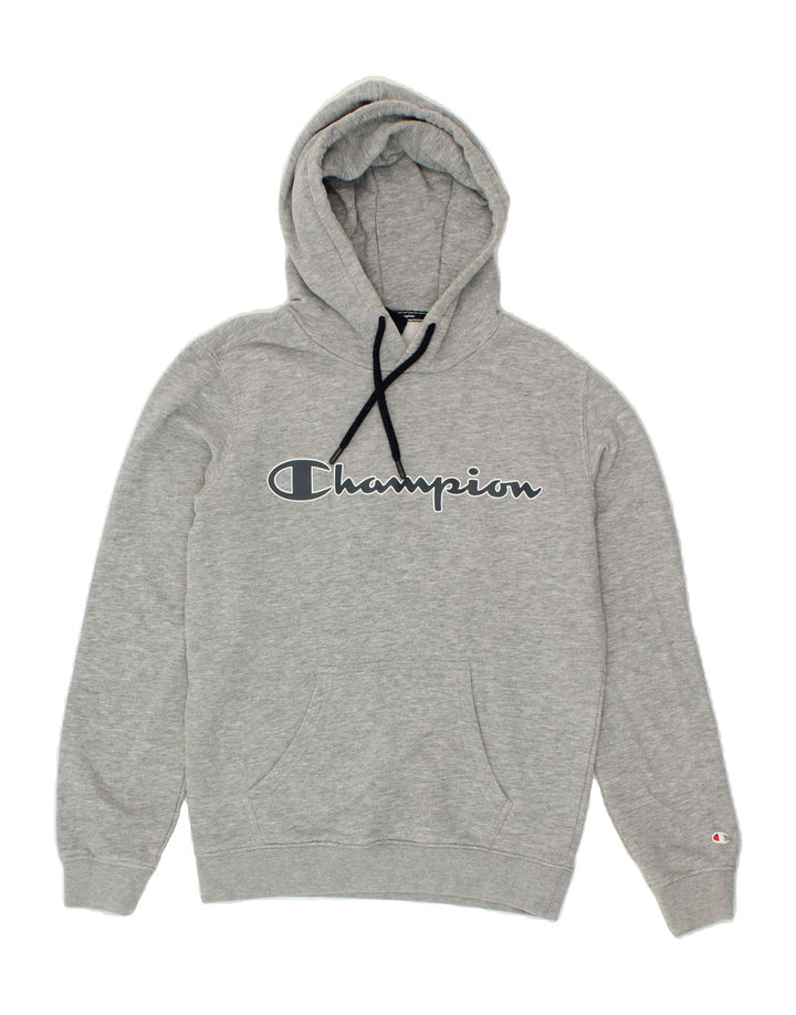 CHAMPION Mens Graphic Hoodie Jumper XS Grey Vintage Champion and Second-Hand Champion from Messina Hembry 