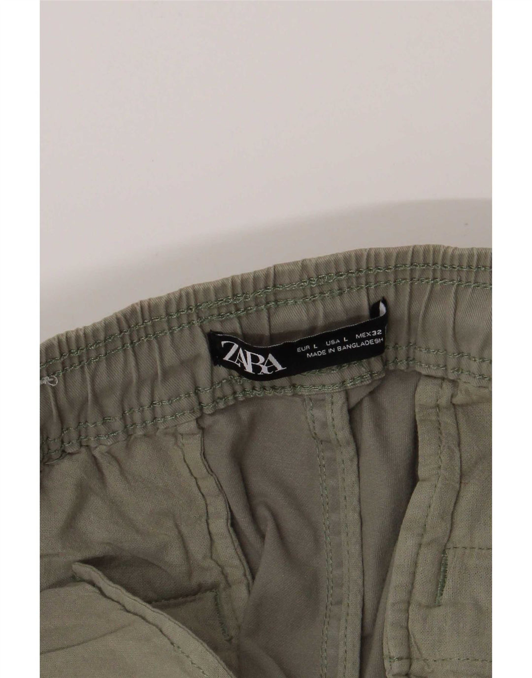 Pantaloncini chino da uomo Zara grandi W32 kaki