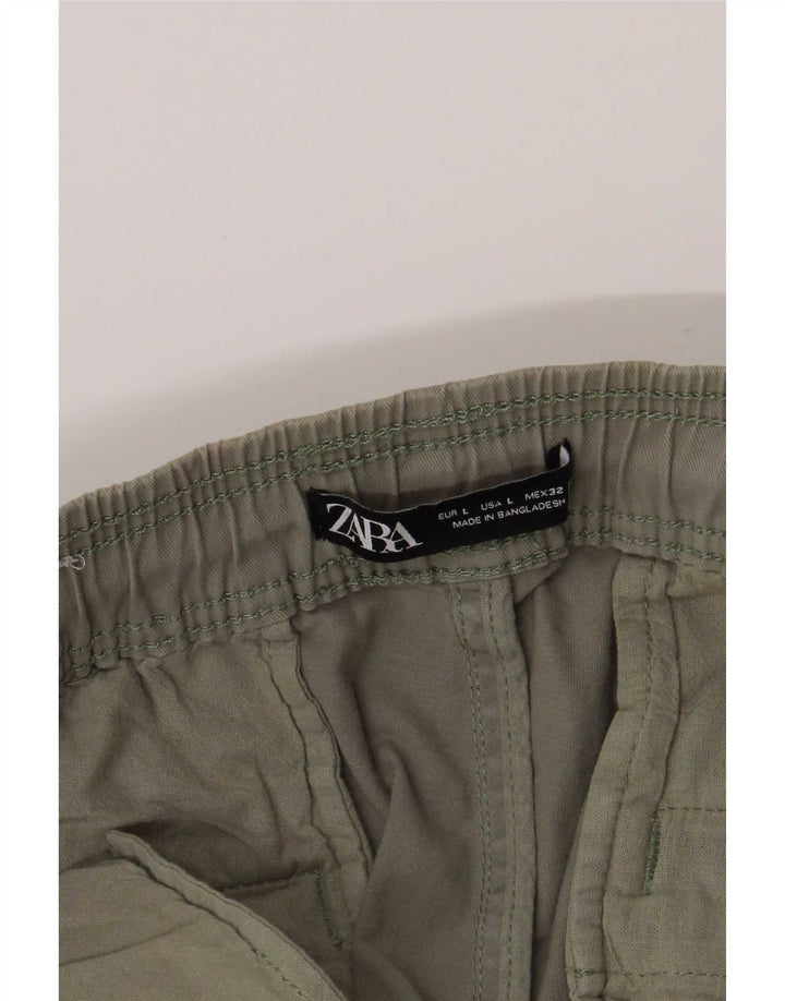 Pantaloncini chino da uomo Zara grandi W32 kaki