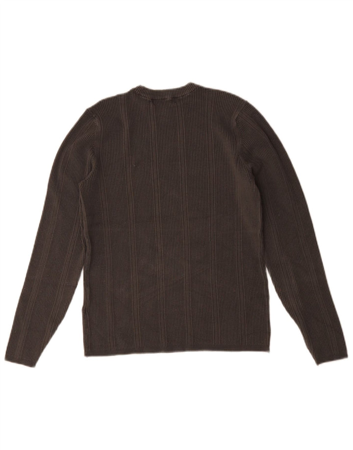 Marks & Spencer Top da donna a maniche lunghe UK 14 Viscosa grigio medio