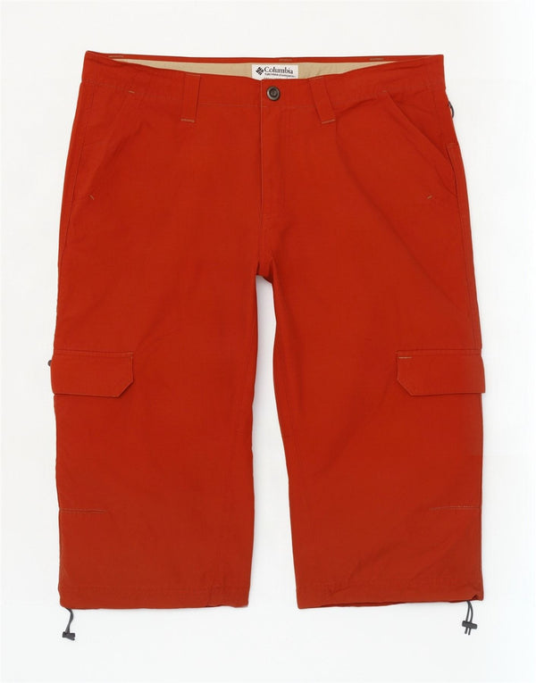Pantaloncini cargo da uomo Columbia W34 Large in cotone arancione
