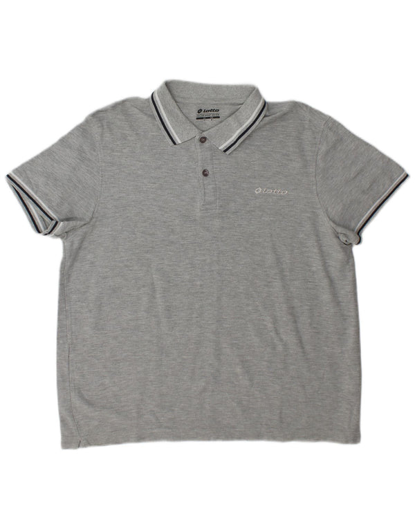 Polo da uomo Lotto grigio medio chiazzato