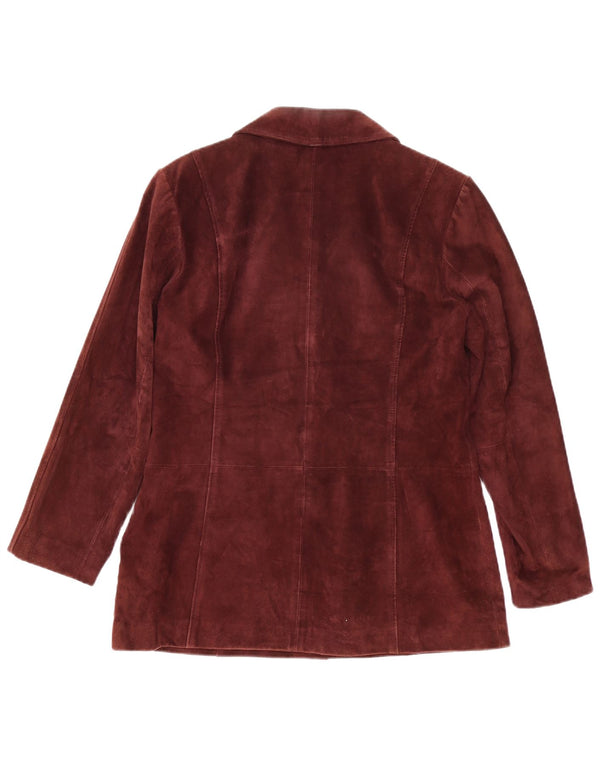 Giacca blazer a 5 bottoni da donna Marks & Spencer UK 14 Borgogna media