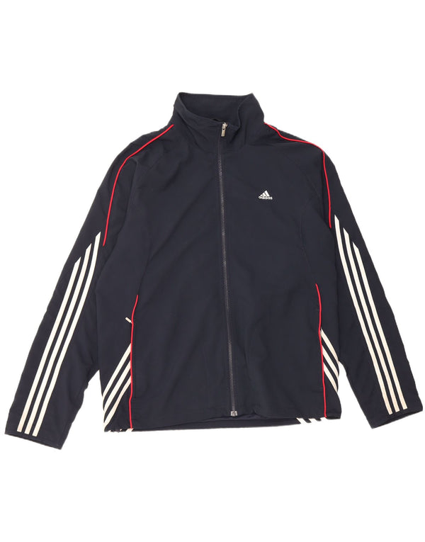 Giacca da uomo Adidas Climalite Top Jacket Large Blu Navy in poliestere