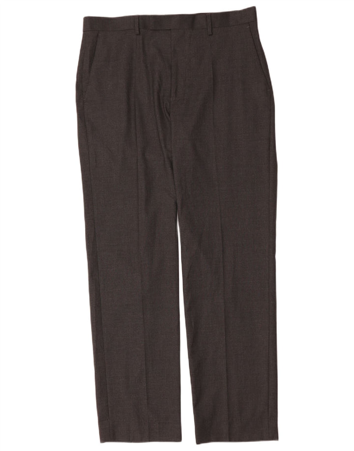 Pantaloni da abito dritti Regular Fit Marks & Spencer da uomo W34 L33 Grigi