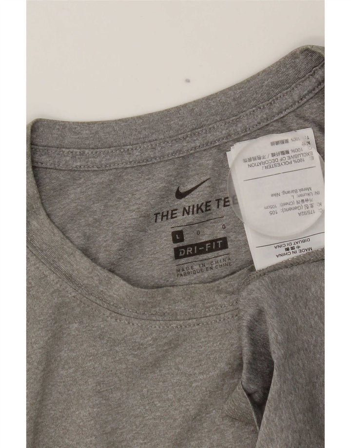 T-shirt Nike Dri Fit da uomo, grande, in poliestere grigio