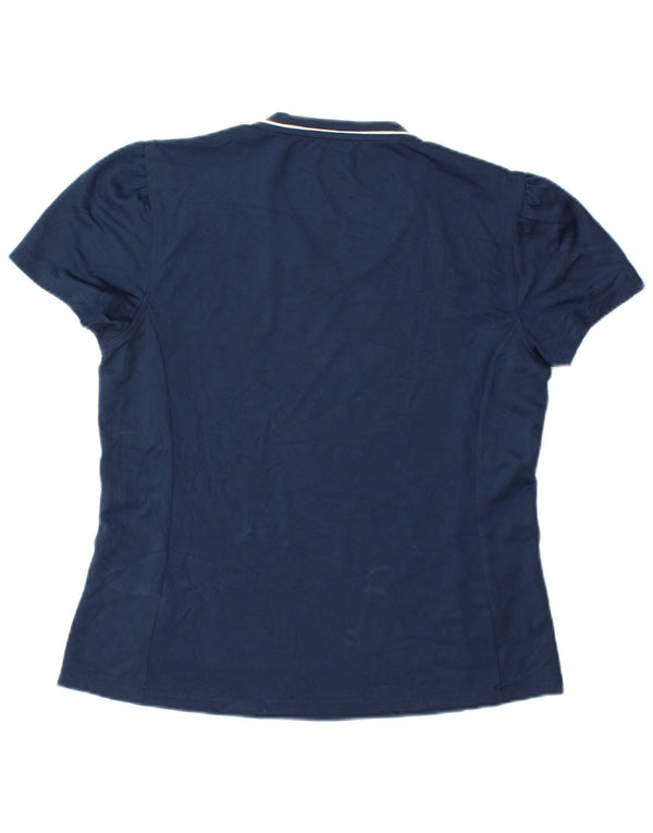 T-shirt Reebok da donna Top UK 14 Large blu navy in poliestere