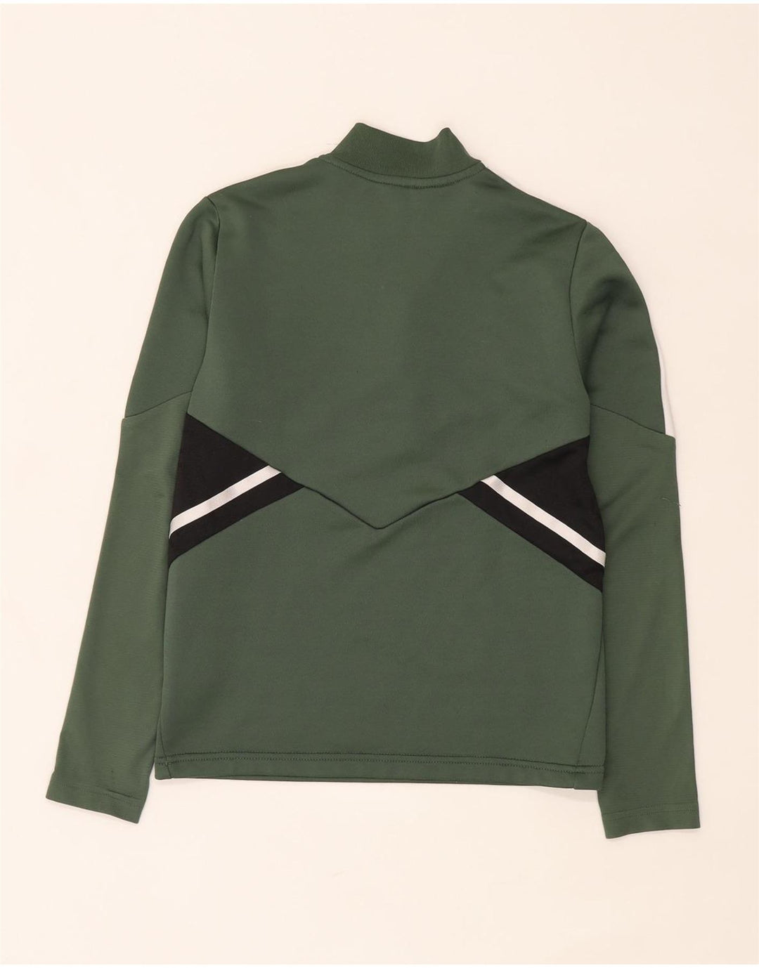 Top della tuta da ginnastica Adidas da ragazzo con grafica 9-10 anni color kaki