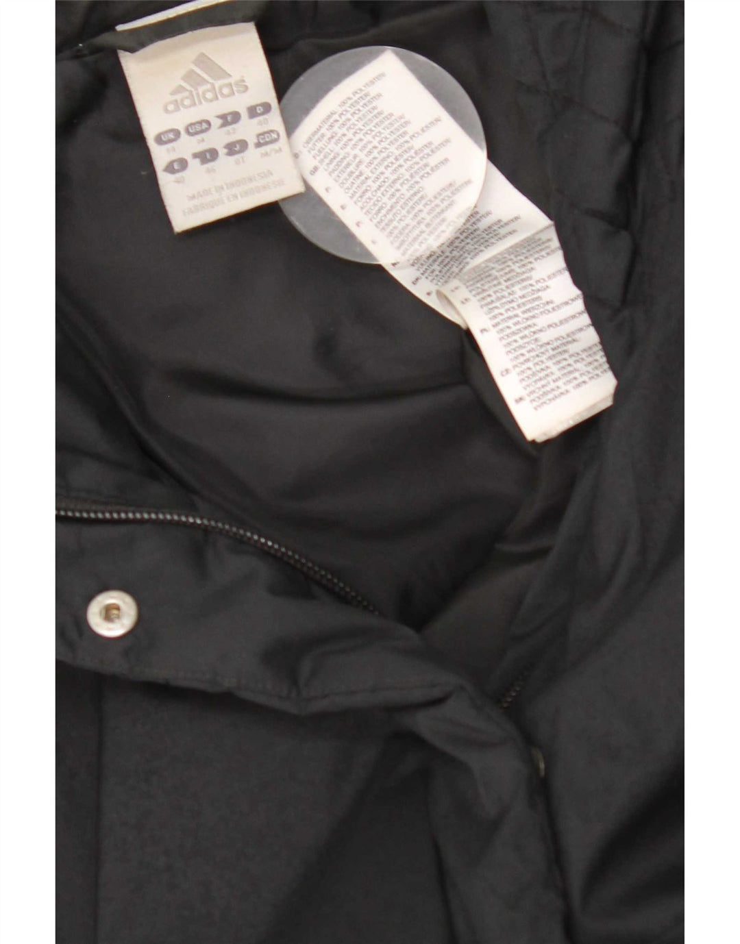 Giacca imbottita da donna Adidas UK 14 grande poliestere nero