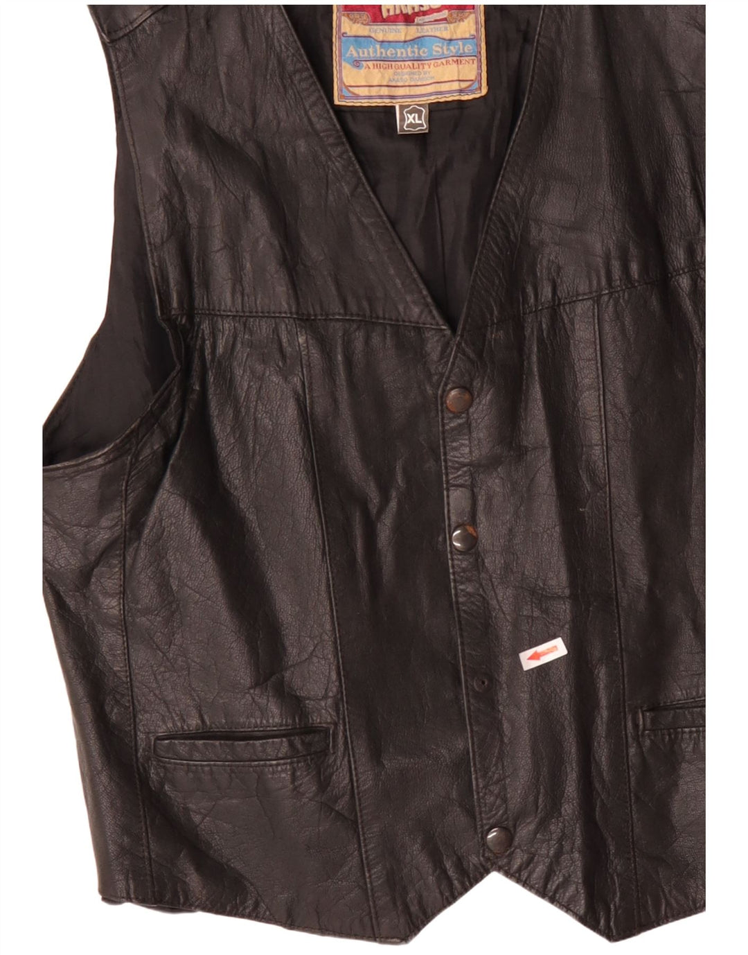 Gilet in pelle da uomo Akaso XL in pelle nera