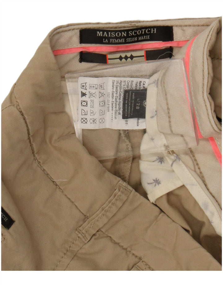 Pantaloncini chino da donna Maison Scotch W28 cotone beige medio