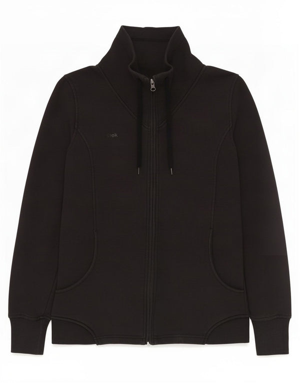 Giacca da tuta da donna Reebok UK 12 Medium Black Cotton