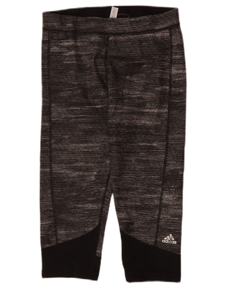 Leggings ADIDAS da donna Climalite Capri UK 12/14 Colorblock grigio medio