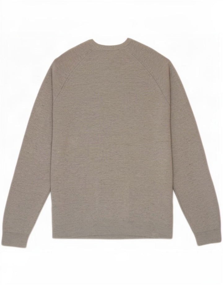 Marks & Spencer Maglione girocollo da uomo grande grigio in poliestere