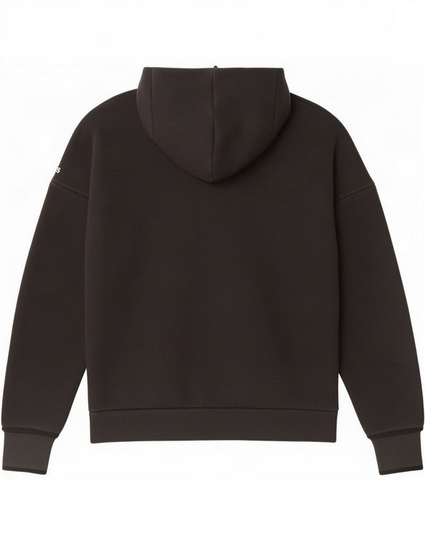 Felpa con cappuccio e zip Adidas Manchester United da uomo di colore nero medio