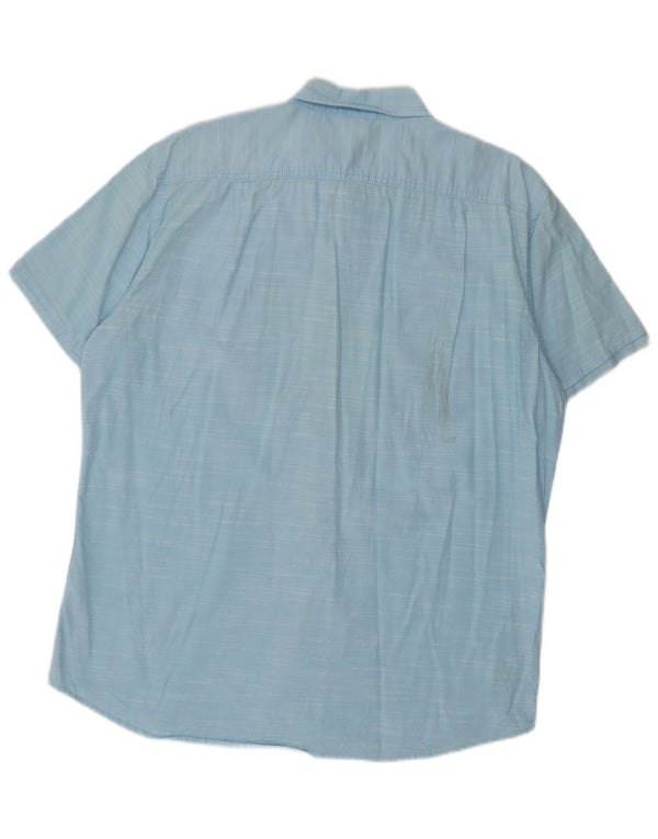 Camicia a maniche corte da uomo Izod Salt Water XL in cotone blu