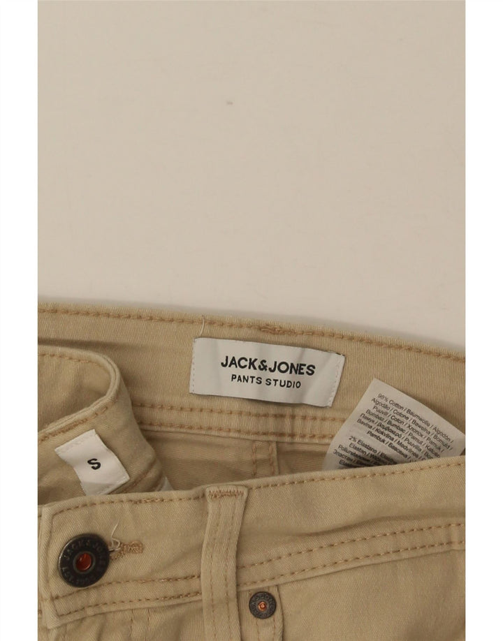 JACK & JONES Pantaloncini chino da uomo piccoli W31 in cotone beige