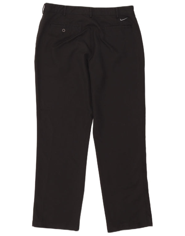 Pantaloni chino dritti Nike Dri Fit da uomo W34 L32 poliestere nero